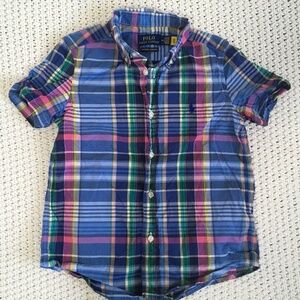 RALPH LAUREN POLO BOYS BUTTON DOWN NATURAL STRETCH SHIRT SIZE 6